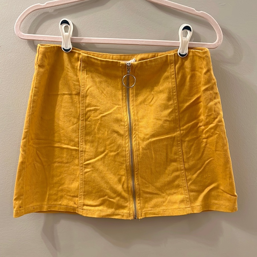 Yellow Denim Skirt